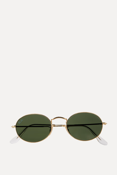 Oval-Frame Gold-Tone Sunglasses from Ray-Ban