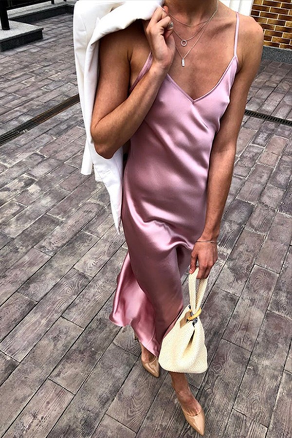 V-Neck Slip Dress