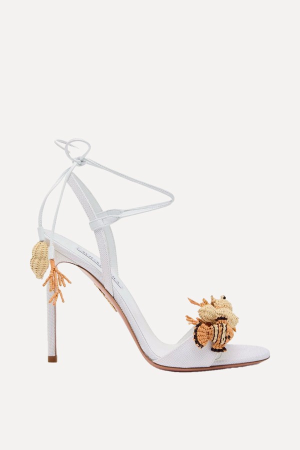 Marea 105 Appliquéd Canvas Sandals from AQUAZZURA