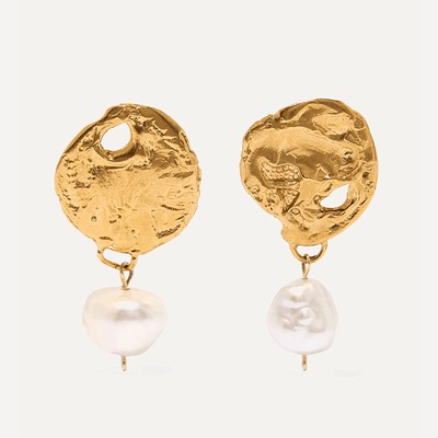 Beacon Gold-Plated Pearl Earrings from Alighieri