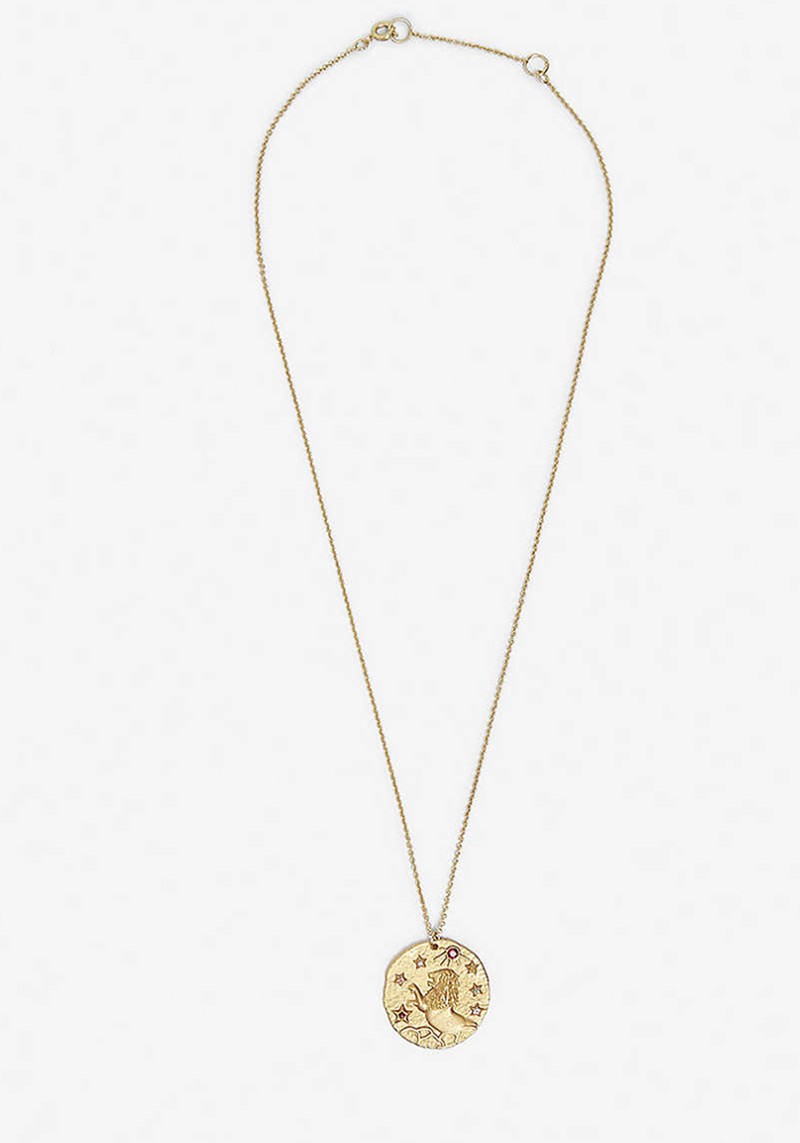 Leo Zodiac Brass Coin Necklace from Maje