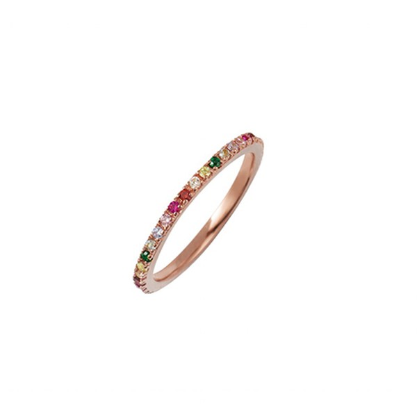 Rose Gold Rainbow Stacking Ring