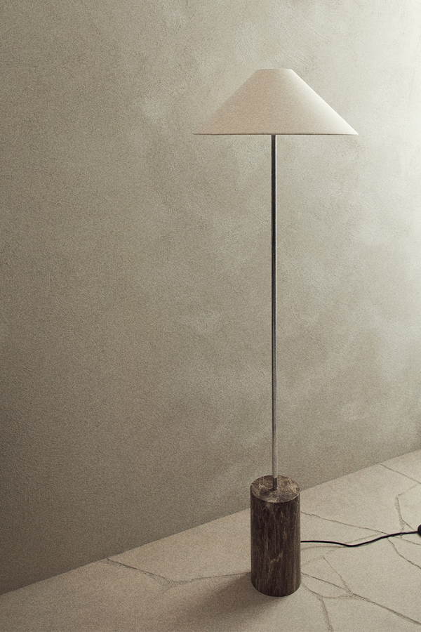 Marble-Look Floor Lamp