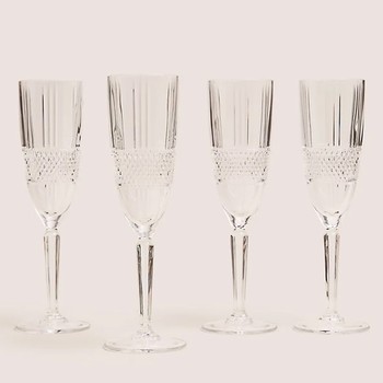 Set of 4 Adeline Champagne Flutes