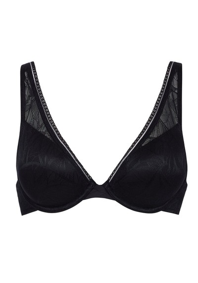 The Show Off Plunge Bra Black