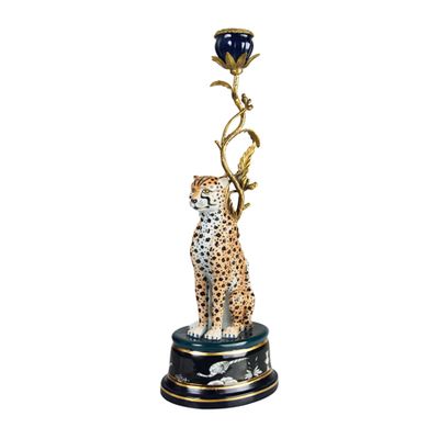 Wild Cheetah Decorative Candle Holder from Rockett St George