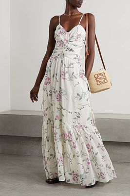 Giana Ruched Tiered Floral-Print Cotton-Voile Maxi Dress from Isabel Marant Étoile