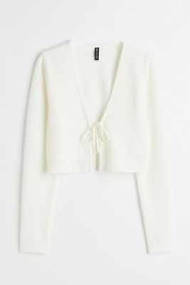 Ribbed Tie Detail Cardigan from H&M