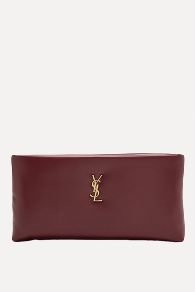 Calypso Padded Leather Pouch from Saint Laurent