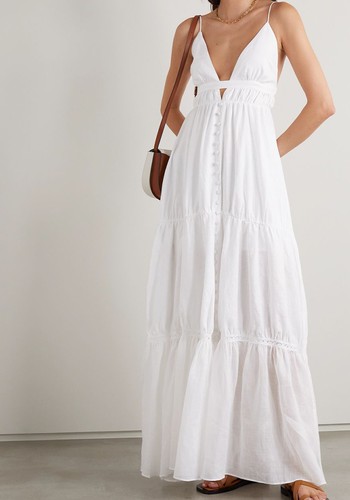 Liana Tiered Linen Maxi Dress from Joslin