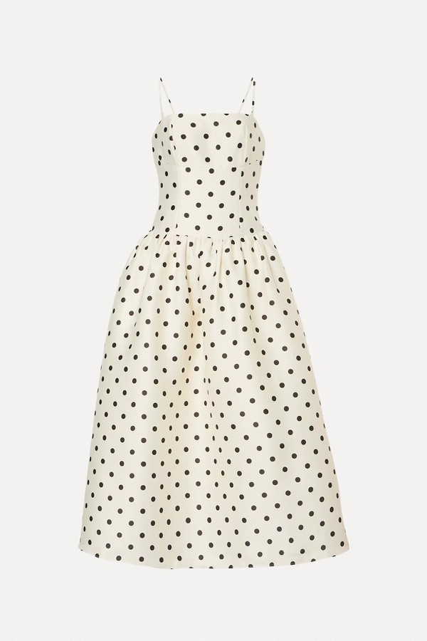 Polka-Dot Taffetta Corset Dress from Self-Portrait
