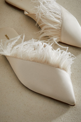 Mule Slippers With Feathers, £29.99 | Zara Home 