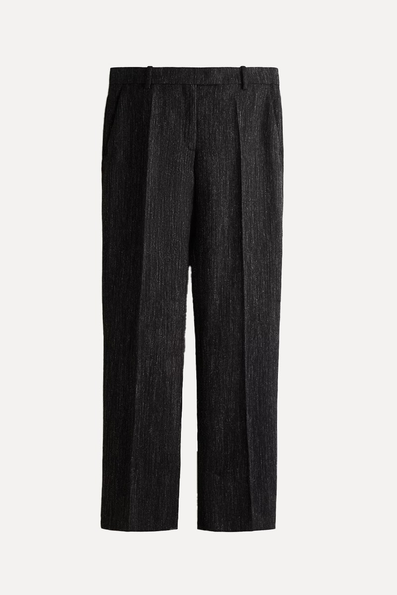 Tailored Wool Blend Trousers