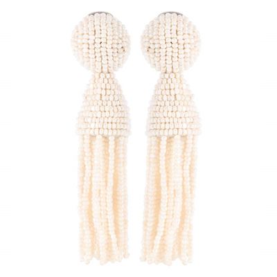 Faux Pearl Tassel Earrings