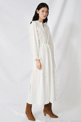 Cotton Dress With Broderie Anglaise from Maje