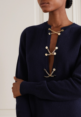 Chain-Embellished Wool Sweater from Victoria Beckham