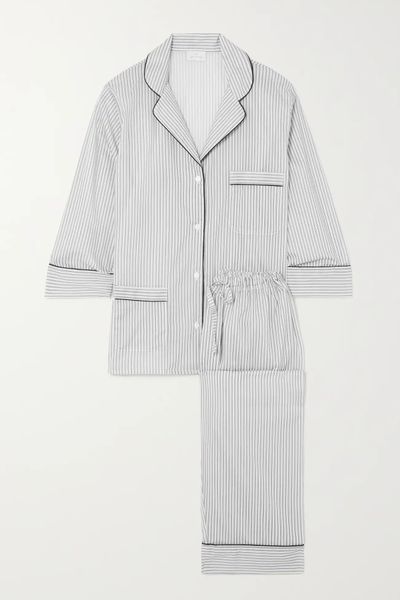 Striped Cotton Voile Pyjama Set from Pour Les Femmes