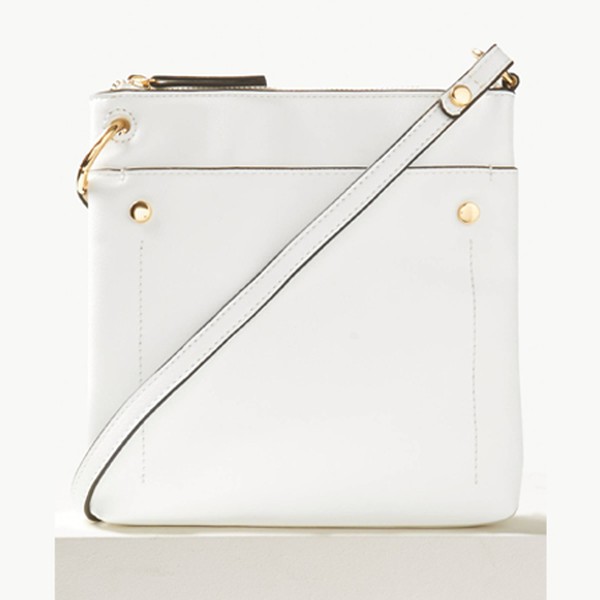Faux Leather Front Pocket Cross-Body Bag from Marks & Spencer