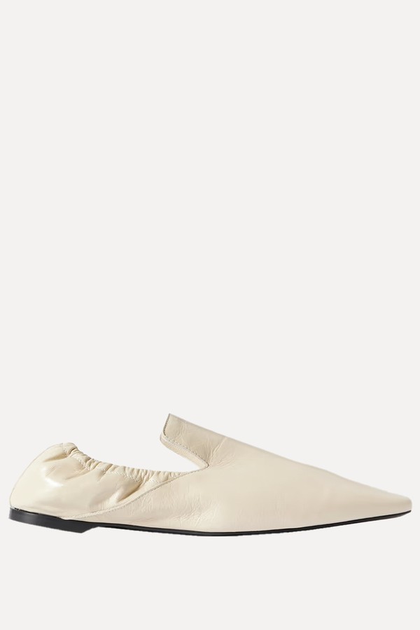Gathered Leather Loafers from Toteme