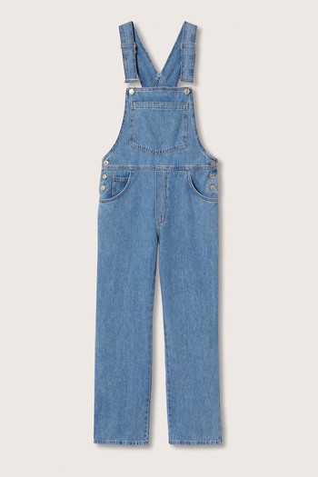 Straight Denim Dungarees from Mango