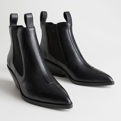 Low Leather Cowboy Boots from & Other Stories