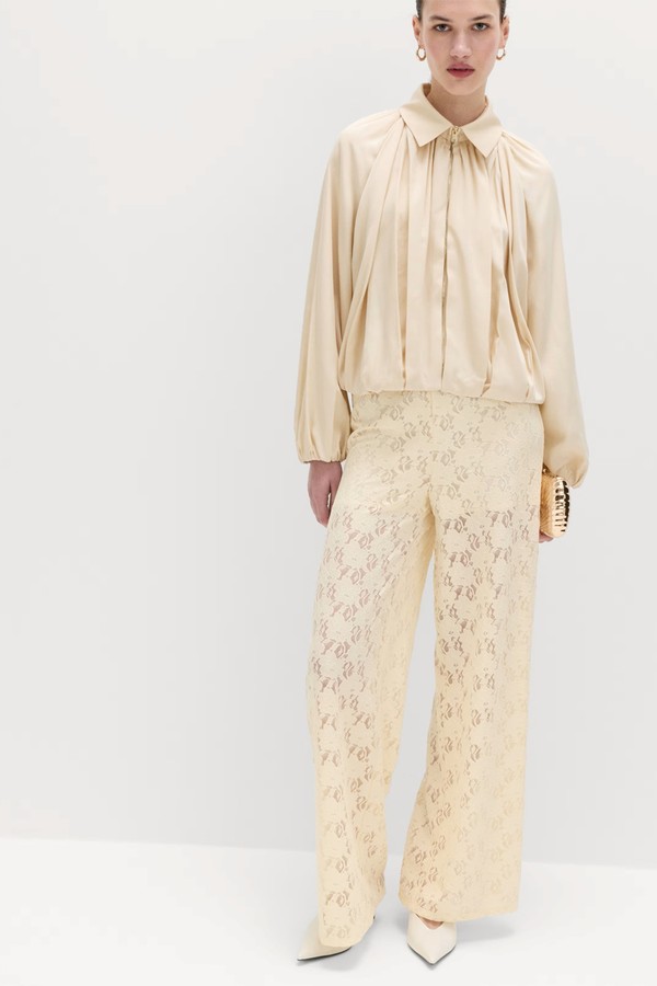 Lace Wide Leg Trousers
