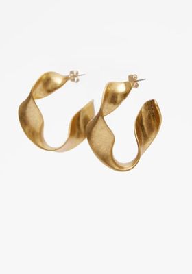 Twisted Gold Earrings from Zara