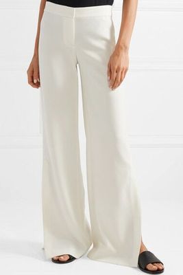 Stretch Crepe Wide-Leg Pants from Theory