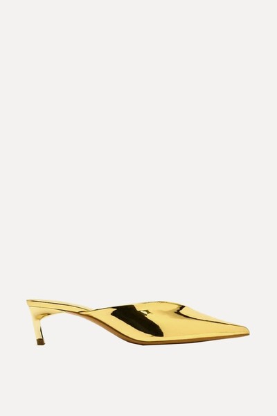 Metallic High-Heel Mules  from Zara