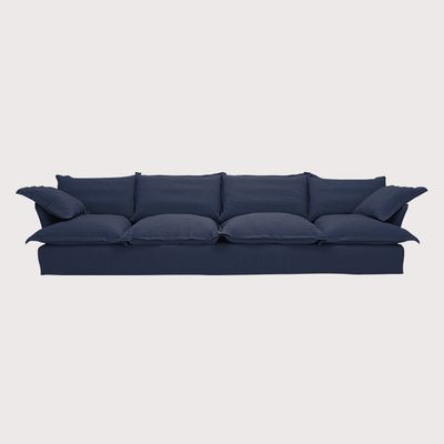 Extra Large Sofa In Nighshade Linen-Cotton