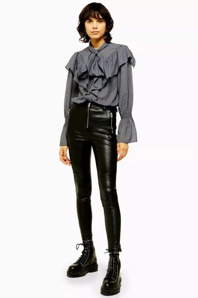 IDOL Skinny Biker PU Trousers