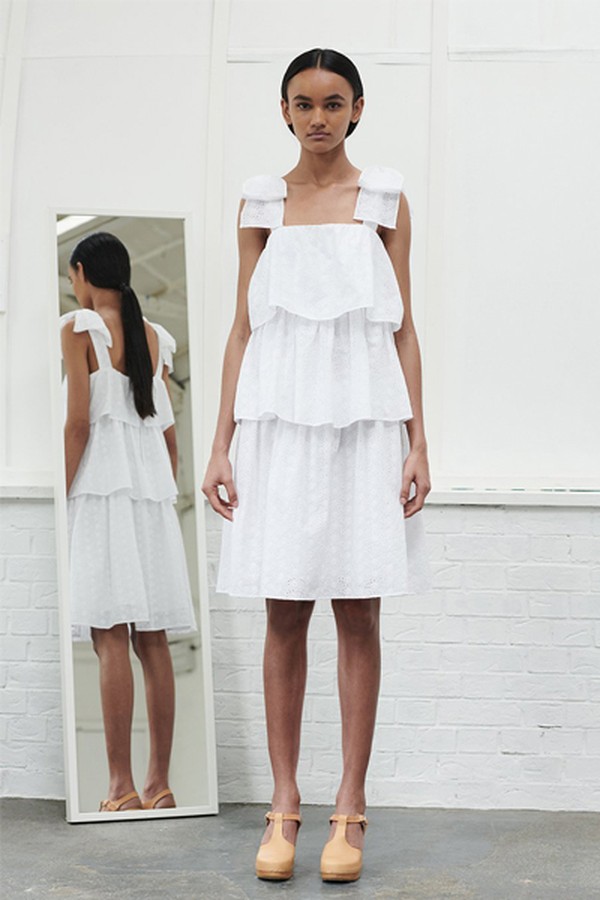 Mila White Broderie Dress