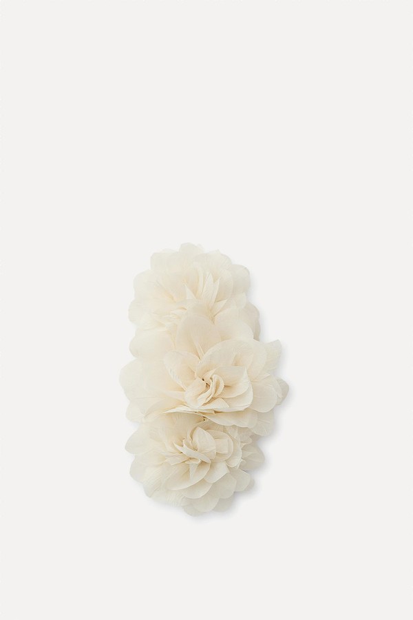 Organza Flower Sheepskin Clip from Zara
