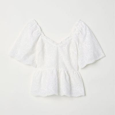 Embroidered Cotton Top from H&M