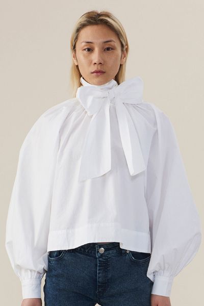 Cotton Poplin Blouse from Ganni