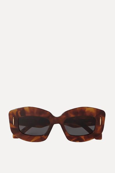 Screen Square-Frame Tortoiseshell Acetate Sunglasses from Loewe Eyewear