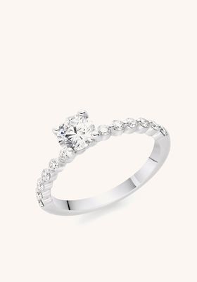 Starlit Platinum Diamond Solitaire Ring