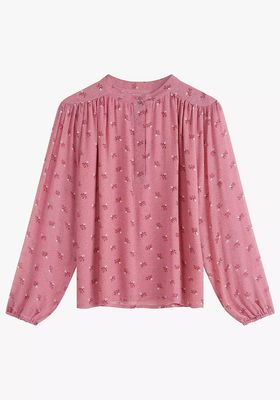 Floral Print Silk Blouse from Brora