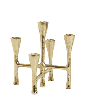 Gold Metaltaper Candle Holder, £28