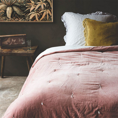 Pebble Velvet King Size Quilts from Graham & Green