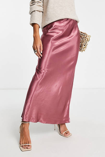 Bias Satin Maxi Skirt from Topshop