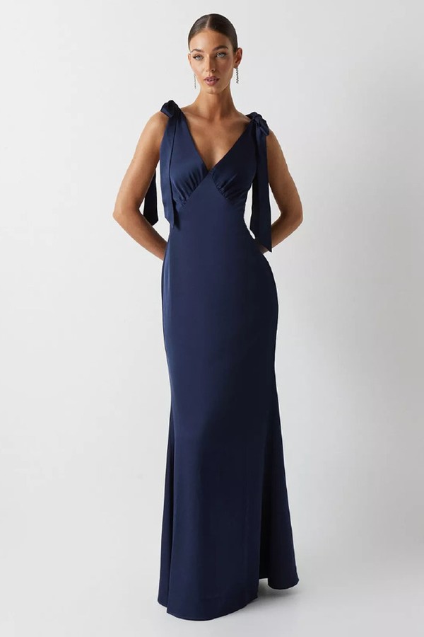 Satin Back Crepe Tie Shoulder Bridesmaids Dress from Coast
