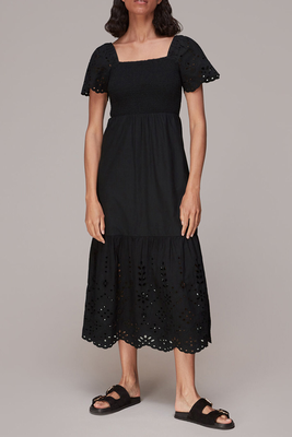 Broderie Cotton Midi Dress from Boden