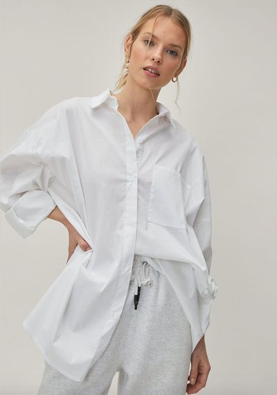 Poplin Oversized Long Sleeve Shirt