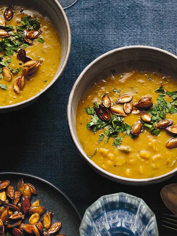 Creamy Curried Pumpkin & Split Pea Dal