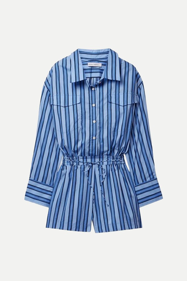 Isole Striped Organic Cotton-Poplin Playsuit from Faithfull The Brand