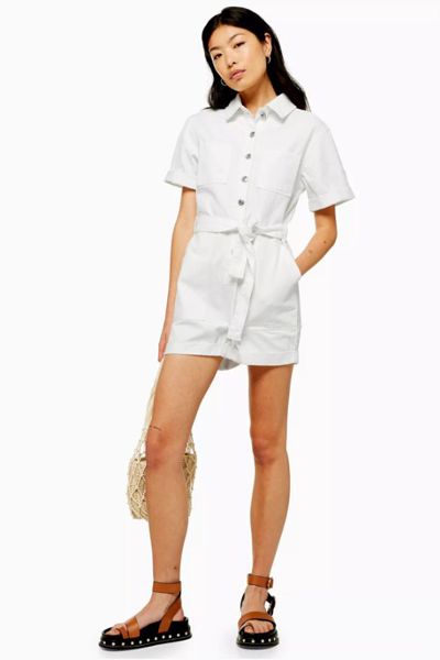 White Button Playsuit