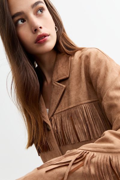 Suedette Fringed Jacket