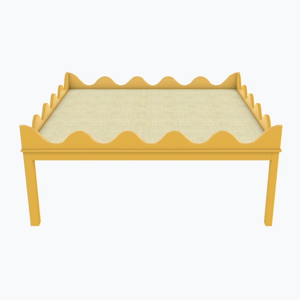 Hobe Sound 48 Coffee Table In Gambol Gold & Linen from Oomph Home