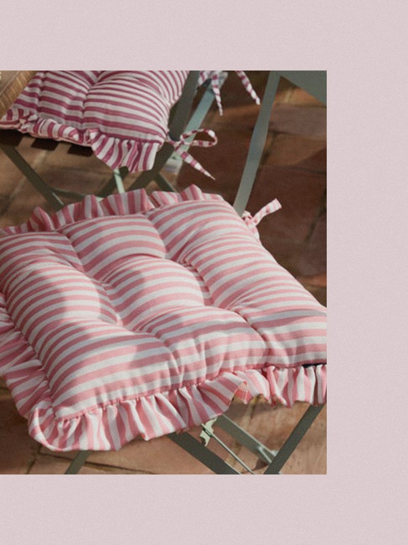 Set Of 2 Millie Ruffle Seat Pads
